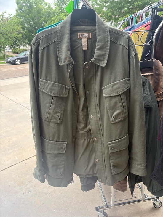 Duluth Trading Co Other - Duluth Trading Co Olive Field Jacket with Multiple Flap Pockets
